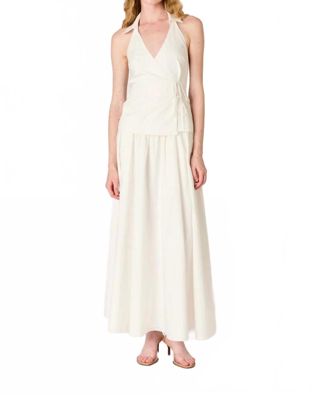 NEW NIA aurora maxi skirt in white